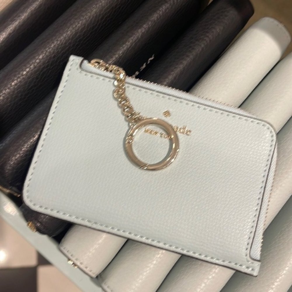 Kate Spade Darcy Medium L-Zip Card Holder Blue Glow